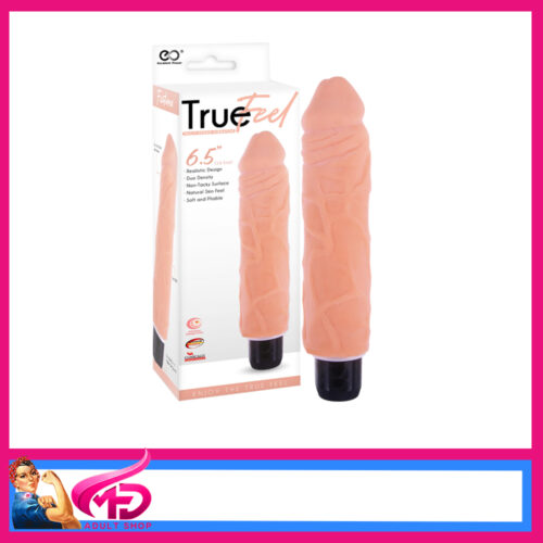True Feel | Vaginal Dildo Penis Tpe 6.5" Multi Speed Battery Soft Feel Vibrator Patriot