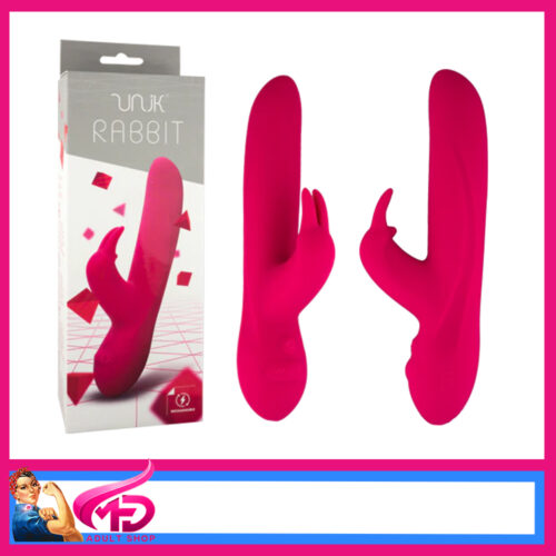 Unik | Rabbit Usb 8" Vibrator 7 Speeds 3 Wiggling Waterproof Silicone Pink