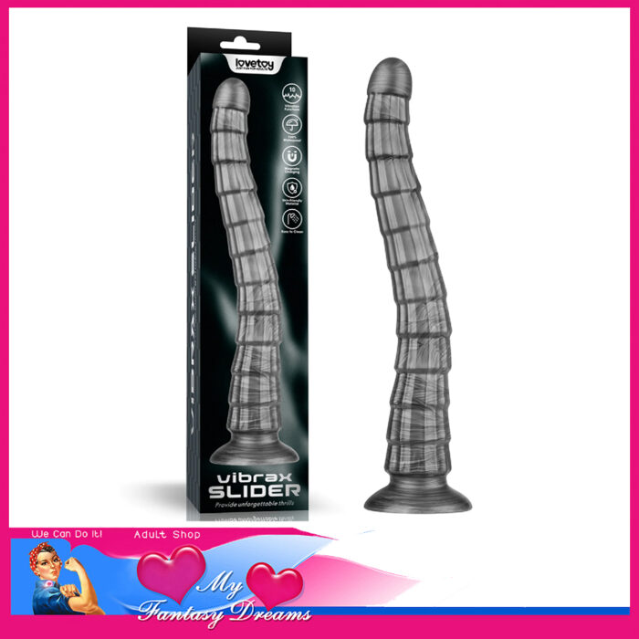 Lovetoy | Vibrax Slider Extreme 10 Speed 13.8" Insert Anal Vibrator Pvc Waterproof Grey