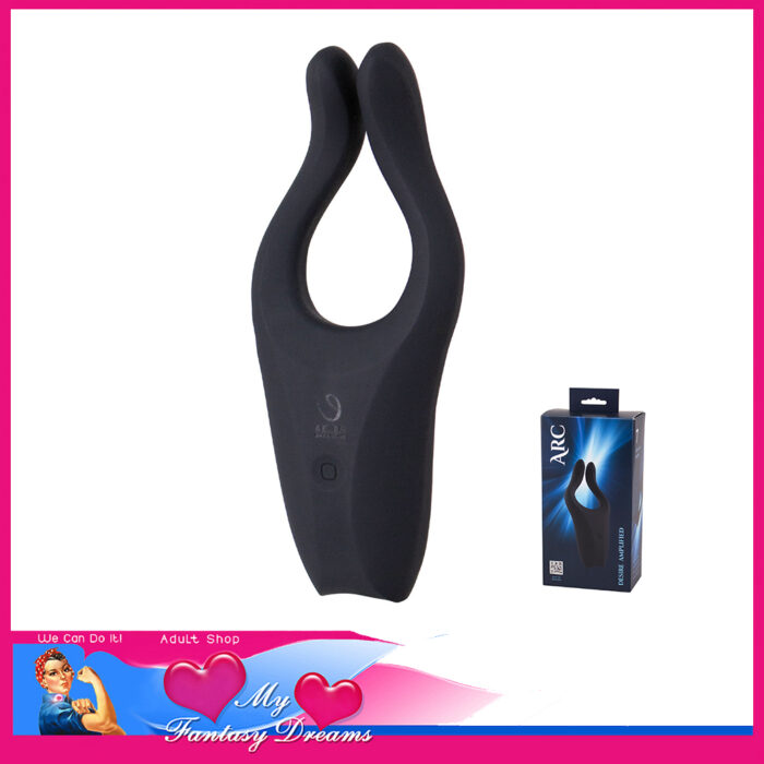 Arc - Desire Amplified Unique Shaped Hard Feel 4.75" Vibrator 7 Speeds Waterproof Silicone Black