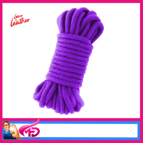 ROP003PUR Love In Leather | 20m Cotton Rope Core Poly Blend Outer Premium Purple ROP003PUR