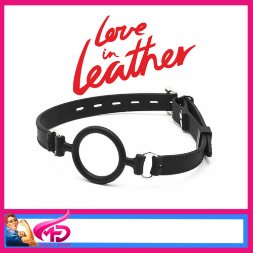 GAG015BLK Love In Leather | Ring Gag Silicone Xl Mouth Gag Blow Job Collar Black GAG015BLK