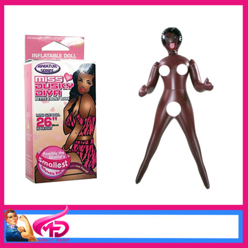 Miss Dusky Diva |Mini Inflating Blow Up Doll Pvc 26" Perfect Bucks Party Gift Brown