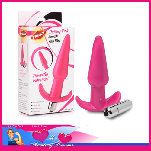 Frisky | Bubbling Ribbed Anal Plug Battery Vibrator sextoy 4" Pink