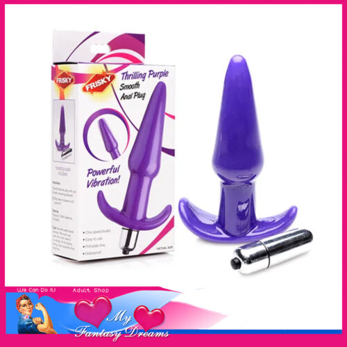 Frisky | Thrilling Smooth 4" Anal Plug Vibrator sextoy Battery Purple