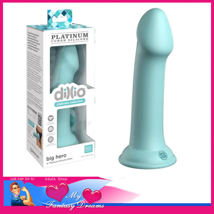 Dillio | Platinum Collection | Big Hero 6" Silicone Smooth Probe Unisex Suction Cup Green