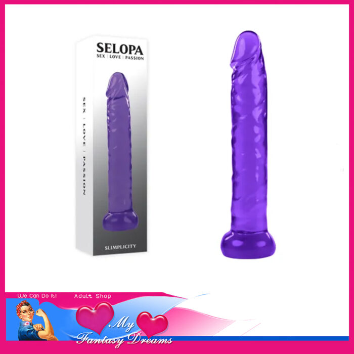 Selopa - Simplicity 15.7xm x 3.9cm Medium Density Slim Penis Dildo Tpr Purple