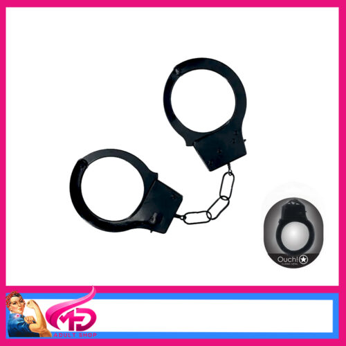 Ouch Black andonised Iron handcuffs black