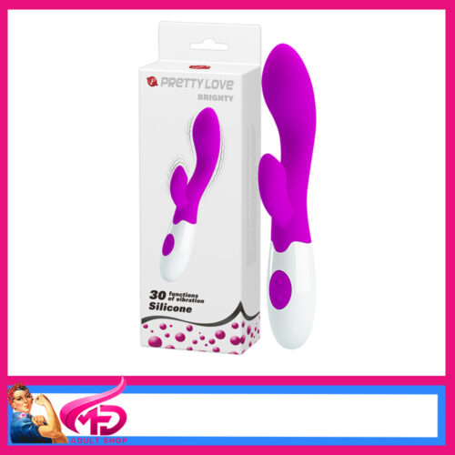 Pretty Love | Brighty 30 Speeds Dual Silicone Battery Operated 8" Vibrator