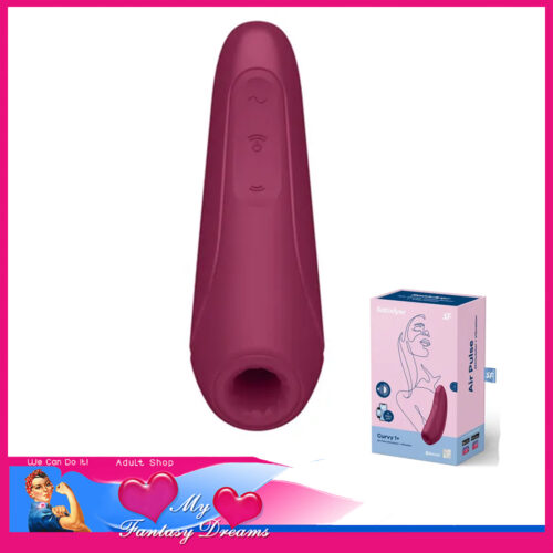 Satisfyer | Curvy + 1 Vibration Air Wave Suction Usb Maroon Optional App Remote