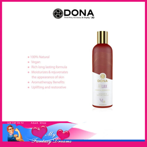 Dona By Jo | Lavender and Tahitian Nut Fruit Oils Massage Oil Non Greasy Glide 120ml