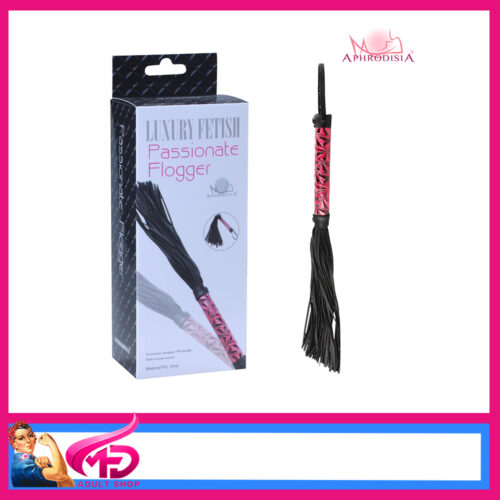 Luxury Fetish | Passionate 14" Flogger Geo Design Pu Vinyl Red