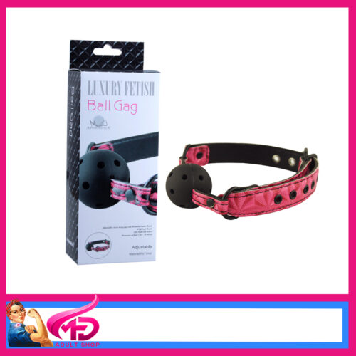 Luxury Fetish | Breathable Ball Gag Geometric Pattern Adjustable Pink