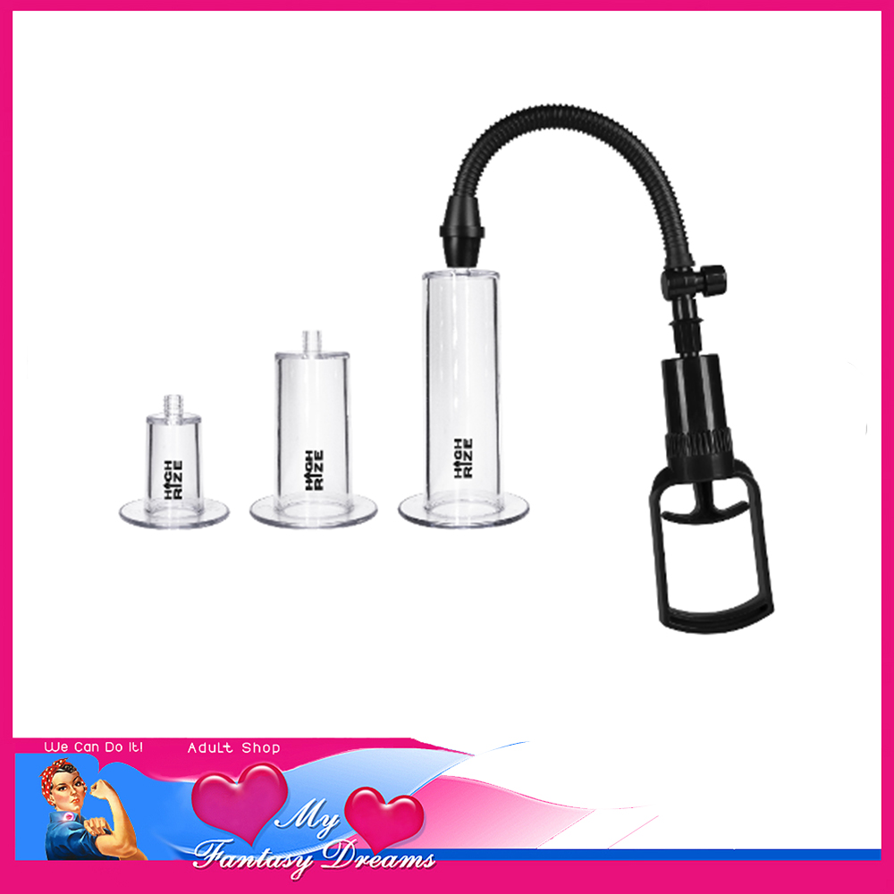 High Rize - Transmasc Penis Pump Kit Transmasculine 3 Cylinders Ez Grip Handle Clear