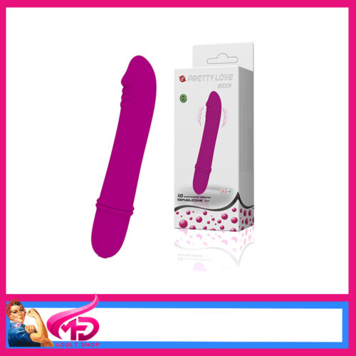 Pretty Love | 3" Insert Beck Mini 10 Speed Penis Shape Battery Vibrator Purple