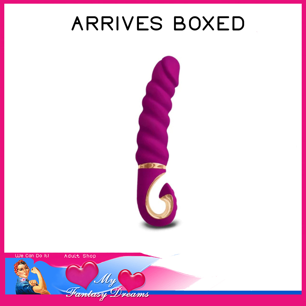 Gjack | Deluxe Mini Sweet Raspberry 6 Levels Vibrations 8" Soft Usb Ribbed Purple