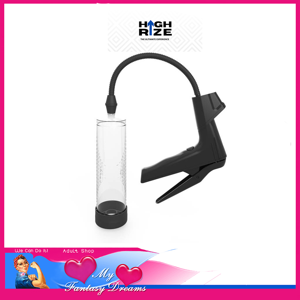 High Rize- Pistol Grip Pump With Digital Pressure Gauge 8.86” x 2.56” Silicone Seal Clear