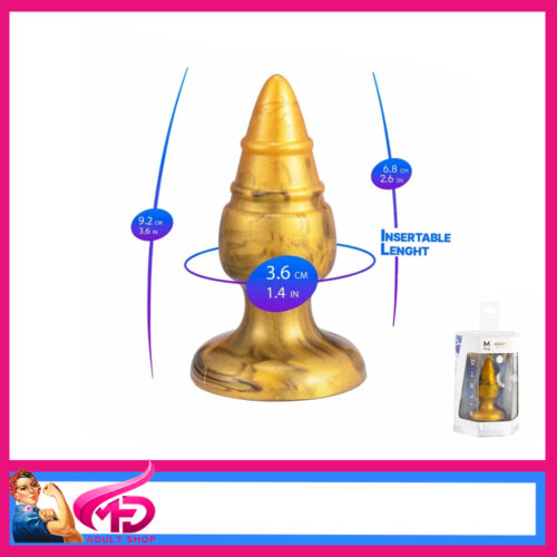 Fantasy Plug Goldy by Silexd - Premium Silicone, Gold Finish, Compact Size 8.5cm