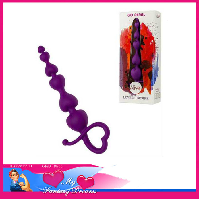 Alive Go Pearl - Lovers Desire Anal Beads Silicone 18cm x 3.1cm Purple