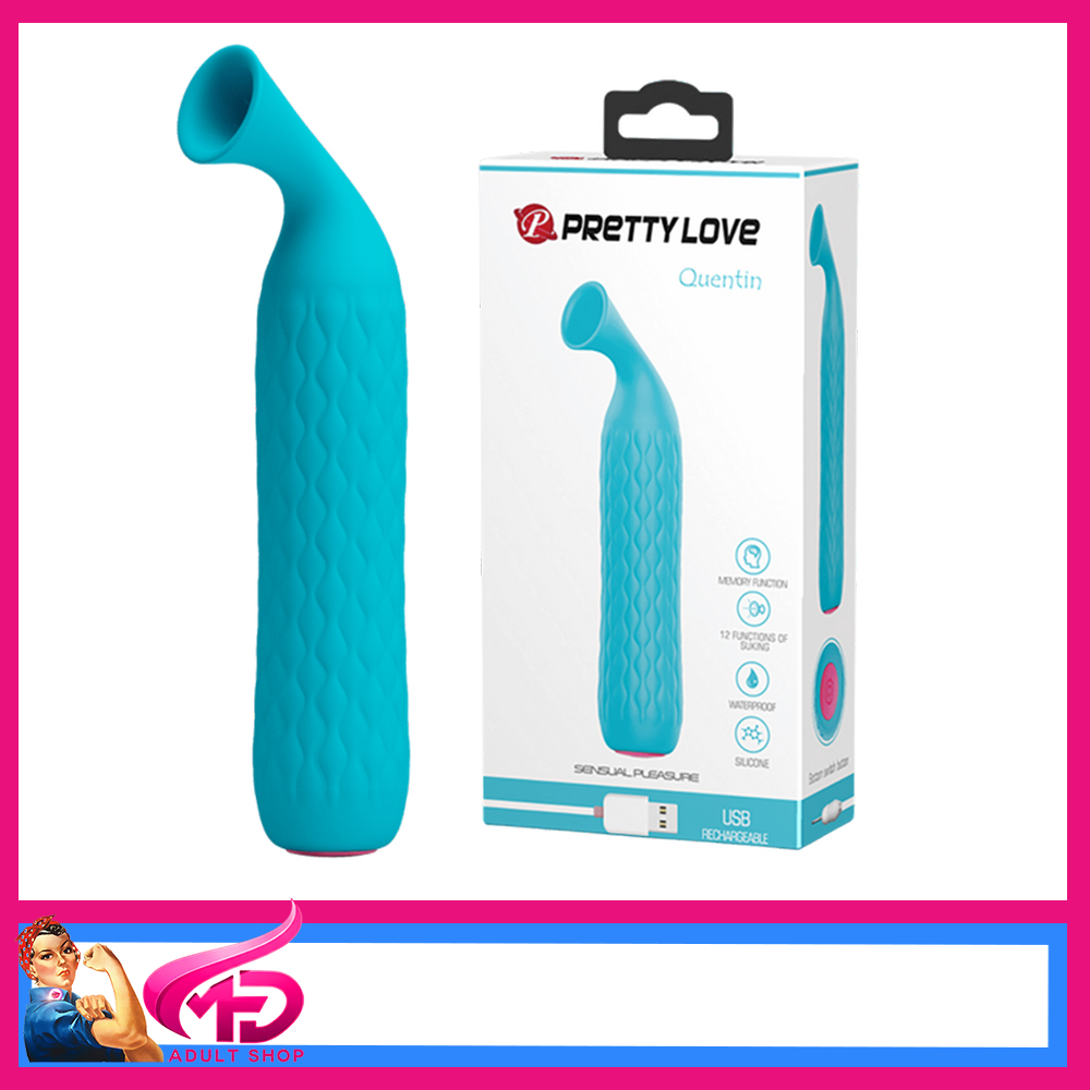 Pretty Love |Quentin Clitoris 5" Vacuum Suction Usb 12 Speeds Teal Green