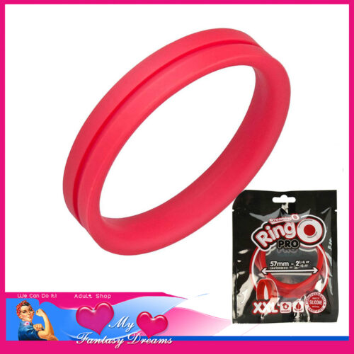 Screaming O - Pro Xxl 57mm-2.25" Base Cock Ring Thin Stretchy Silicone Red