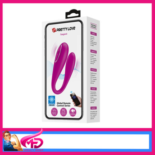 Pretty Love | August 12 Speeds Vibrator Usb  6.5" Optional Global App Purple