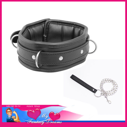 Berlin Baby | Padded Pu Leather Collar 34-37cm Adjustable with Lead