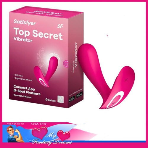 Satisfyer | Top Secret + Wearable 4" Insert Vibrator Usb Optional App Remote Pink