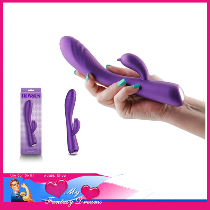 Royals - Duchess Vibrator Usb Rabbit 21.2cm Shimmer Silicone 10 Speeds Purple