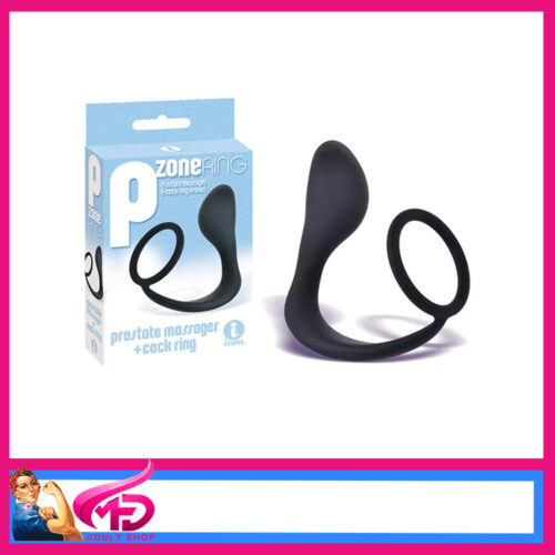 P Zone Ring | Prostate Probe 8cm Insert With Cock Ring Dual Pleasures