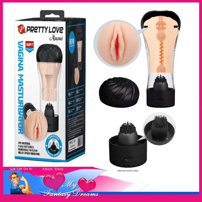 Pretty Love - Noami Extreme Penile Head Battery Vibrate Masturbator Tpr 21.8cm