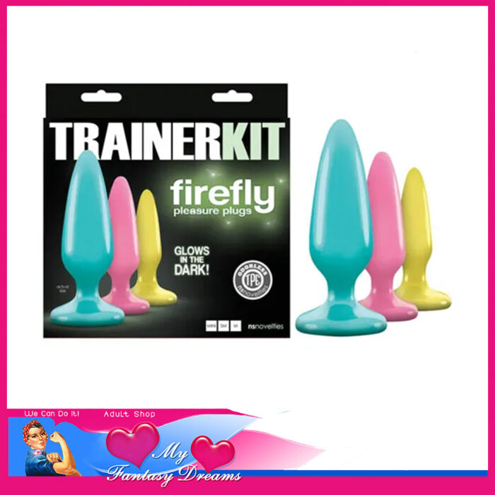 Firefly - Trainer Kit Glow In The Dark 3.2" 4" 5" Anal Plugs Jelly Tpe Comfort 3 Set