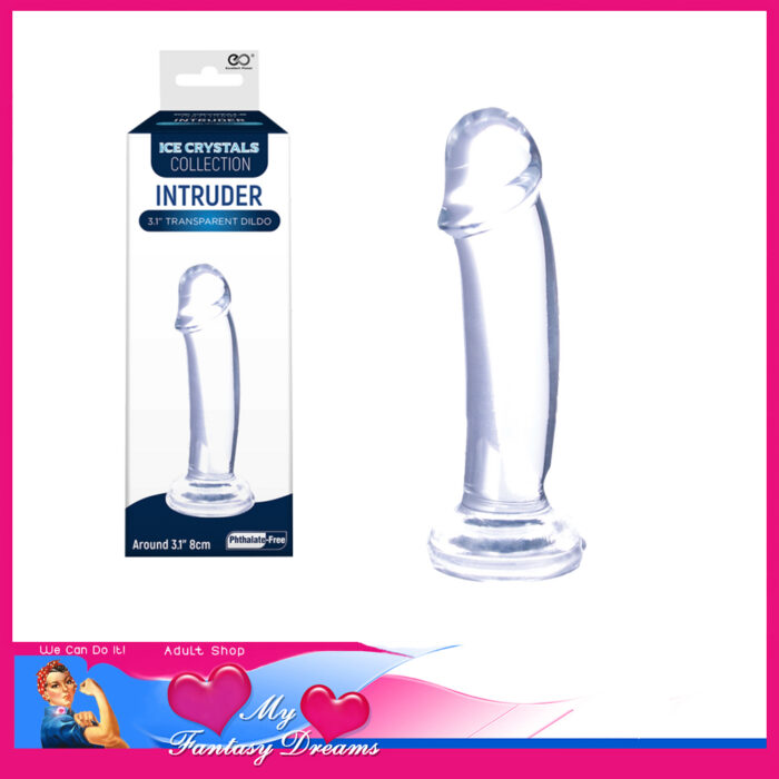 Ice Crystals Collection - Intruder 3" Slimline Micro Penis Dildo Clear Tpe Jelly