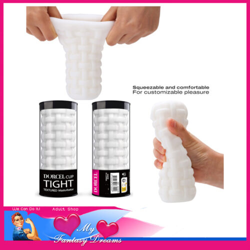 Dorcel Cup | Tight Ultra Stretchy Textured Tpe Male Masturbator Tunnel 5.5" White