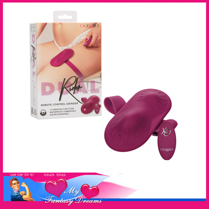 Calexotics | Dual Rider 12 Speed Vibrator Strap To Leg Remote Usb 5.75" x 2.5" Red