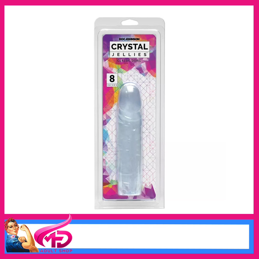 Crystal Jellies by Doc Johnson - 8 Inch Classic Dong Pvc Clear