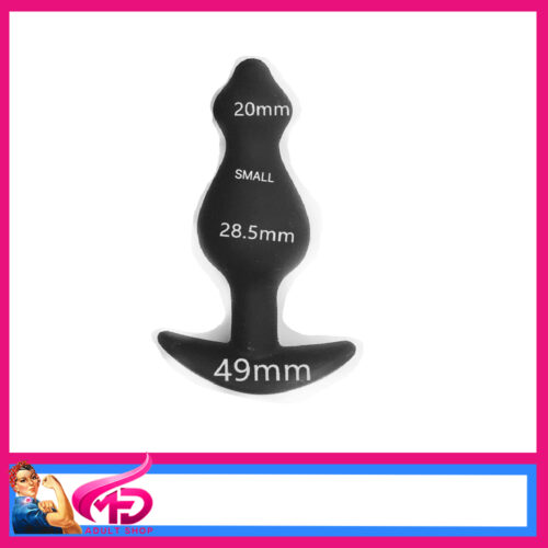 DIPSTICK BLACK SILICONE BUTT PLUG - SMALL