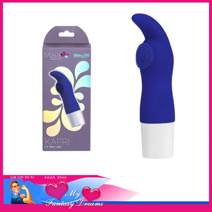 Maia - Kapri Mini Clitoris 3.5" Usb 10 Speeds Waterproof Silicone Vibrator Blue