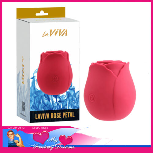 Laviva - Rose Petal Clitoris Sucking Usb 10 Speed Mini 6cm Vibrator Red