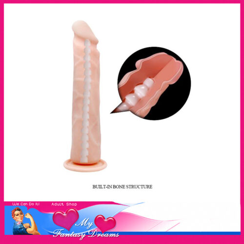 Flexible | Feels Like A Real Penis 9" x 2" Widest at Base Flexible Dildo Penis Tpe Tan Beige