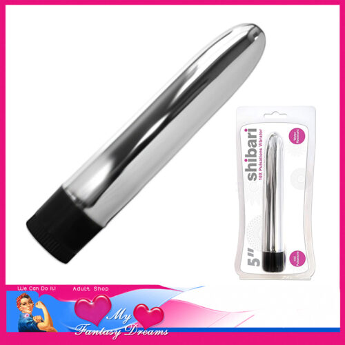 Shibari | 5" 10 Speed Silver Hard Smooth Plastic Large Bullet Vibrator