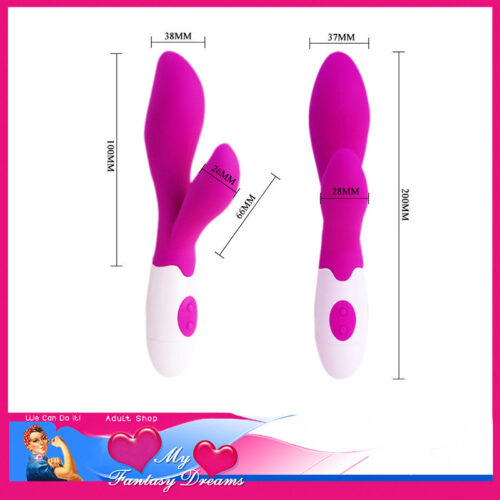 Pretty Love | Newman Dual 20cm Battery Vibrator 30 Speed 20cm Long Silicone
