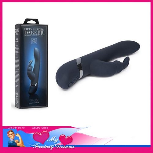 Fifty Shades Of Grey | Vibrator 10.5" Oh My Darker Usb Sex Toy Rabbit 12 Speeds Silicone Navy
