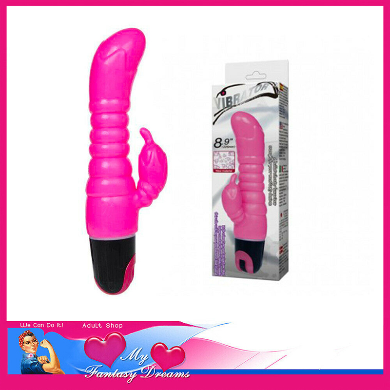 Vibrator | 8.9" Multi Speed Battery Wheel Base Dual Teaser Hot Pink Baile
