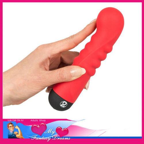 Colorful Joy | Red Ripple 6.5" Battery Vibrator Premium Quality 10 Speed Silicone
