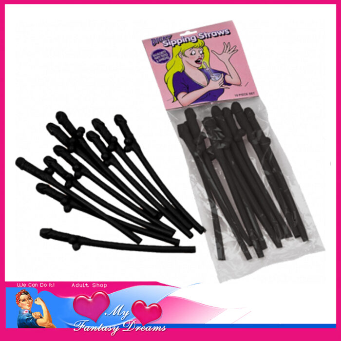 dick straws black 10 pieces in packet