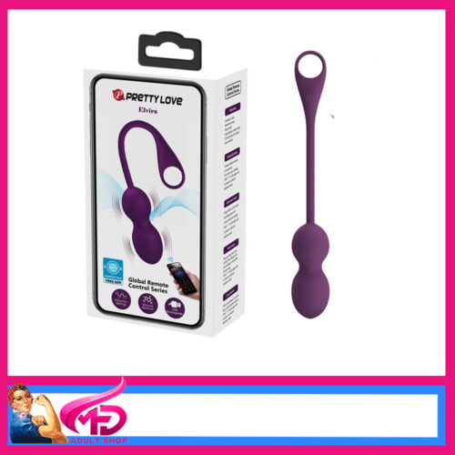 Pretty Love | Elvira Optional App Music 8cm Kegel Vibrator Usb 12 Speeds Deep Purple