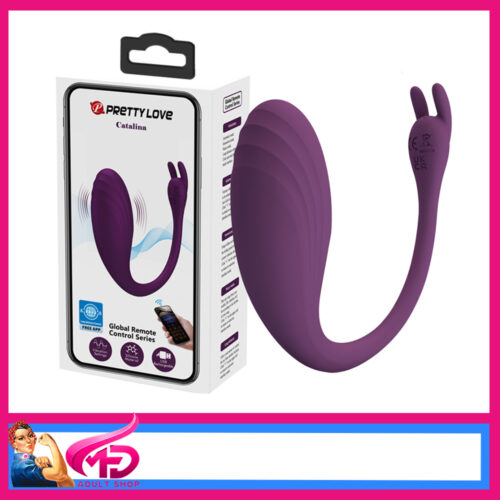 Pretty Love | Catalina Optional App Remote Dual 2.5" Insert Rabbit Egg Usb 12 Mode Vibrations Deep Purple