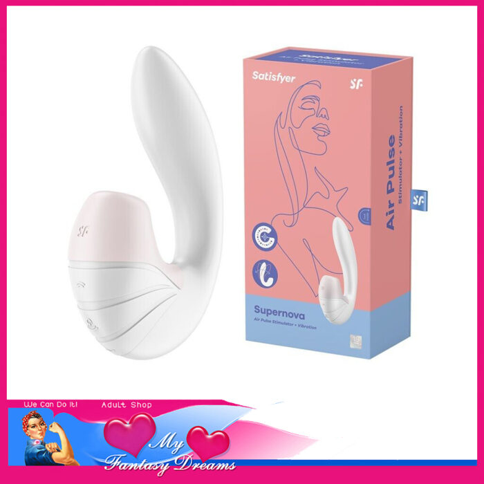 Satisfyer | Supernova 11 Air Pulse 12 Vibration And Suction 4" Insert White
