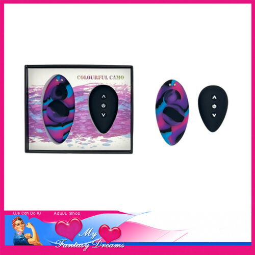 Colourful Camo | Remote Control 3.5" Panty Vibe Usb Mini Clit Vibrator Purple